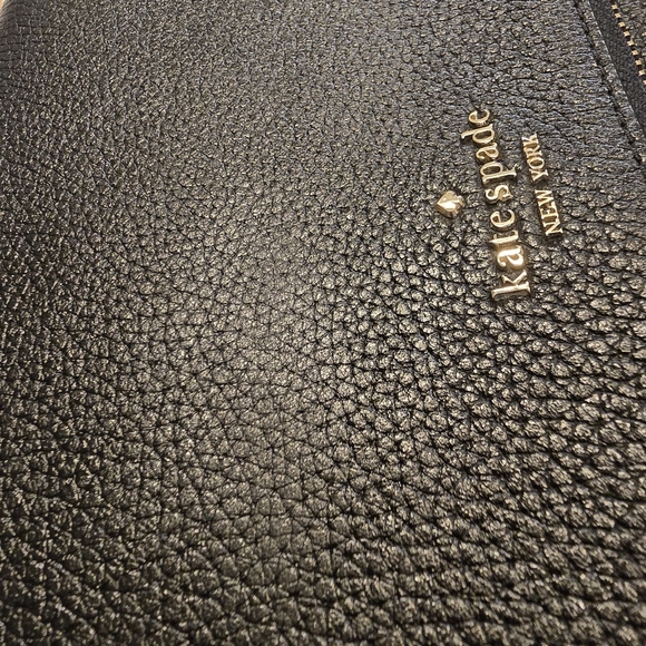 Kate Spade Leila Black Pebbled Leather Flap Shoulder Bag Extra Crossbody Strap - Picture 15 of 16